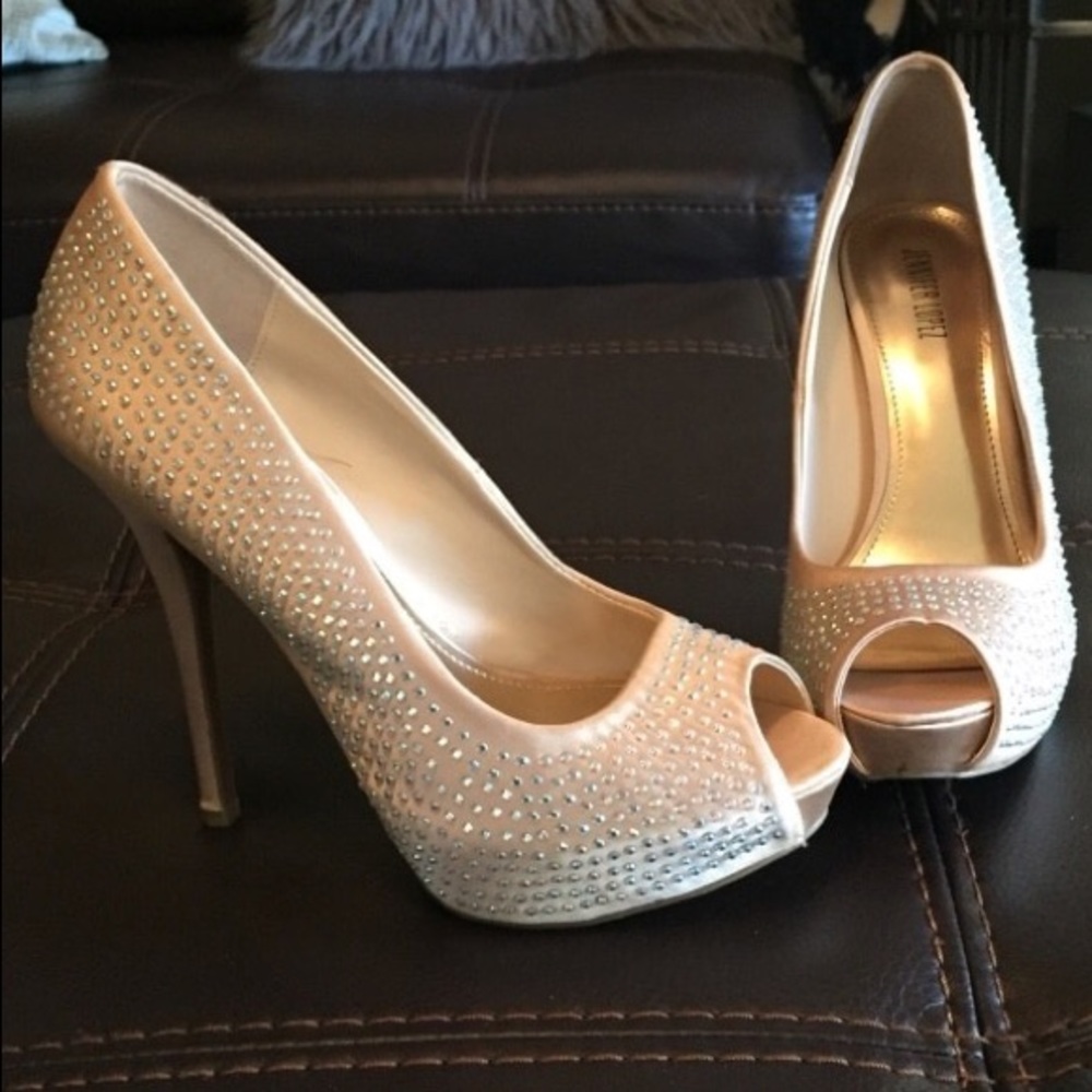 Jennifer Lopez rhinestone heels